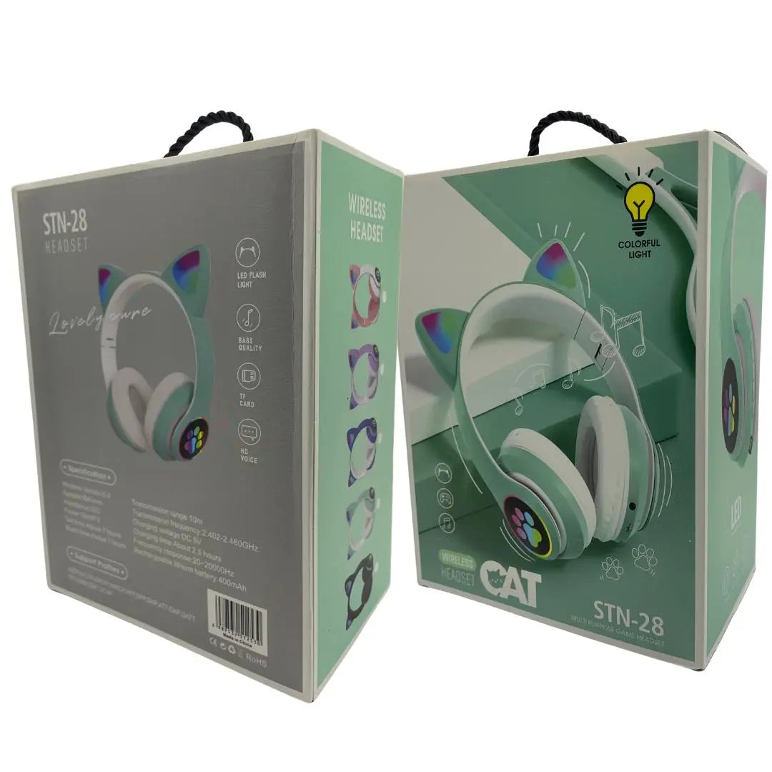 MobGr STN-28 Cat LED Wireless Headphones mobgr
