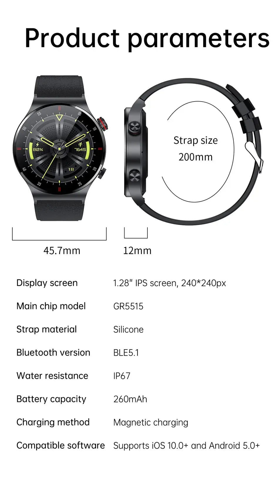 NFC Bluetooth Call Smartwatch - Waterproof - ECG+PPG - Sport Fitness Tracker mobgr