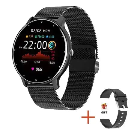 NextGen Smartwatch: Lady & Men Sport Fitness Smartwatch with Sleep & Heart Rate Monitoring - Waterproof - Compatible with iOS & Android mobgr