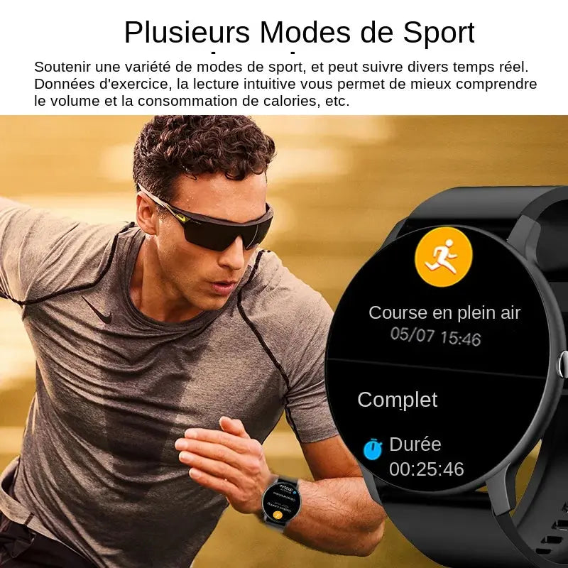 NextGen Smartwatch: Lady & Men Sport Fitness Smartwatch with Sleep & Heart Rate Monitoring - Waterproof - Compatible with iOS & Android mobgr