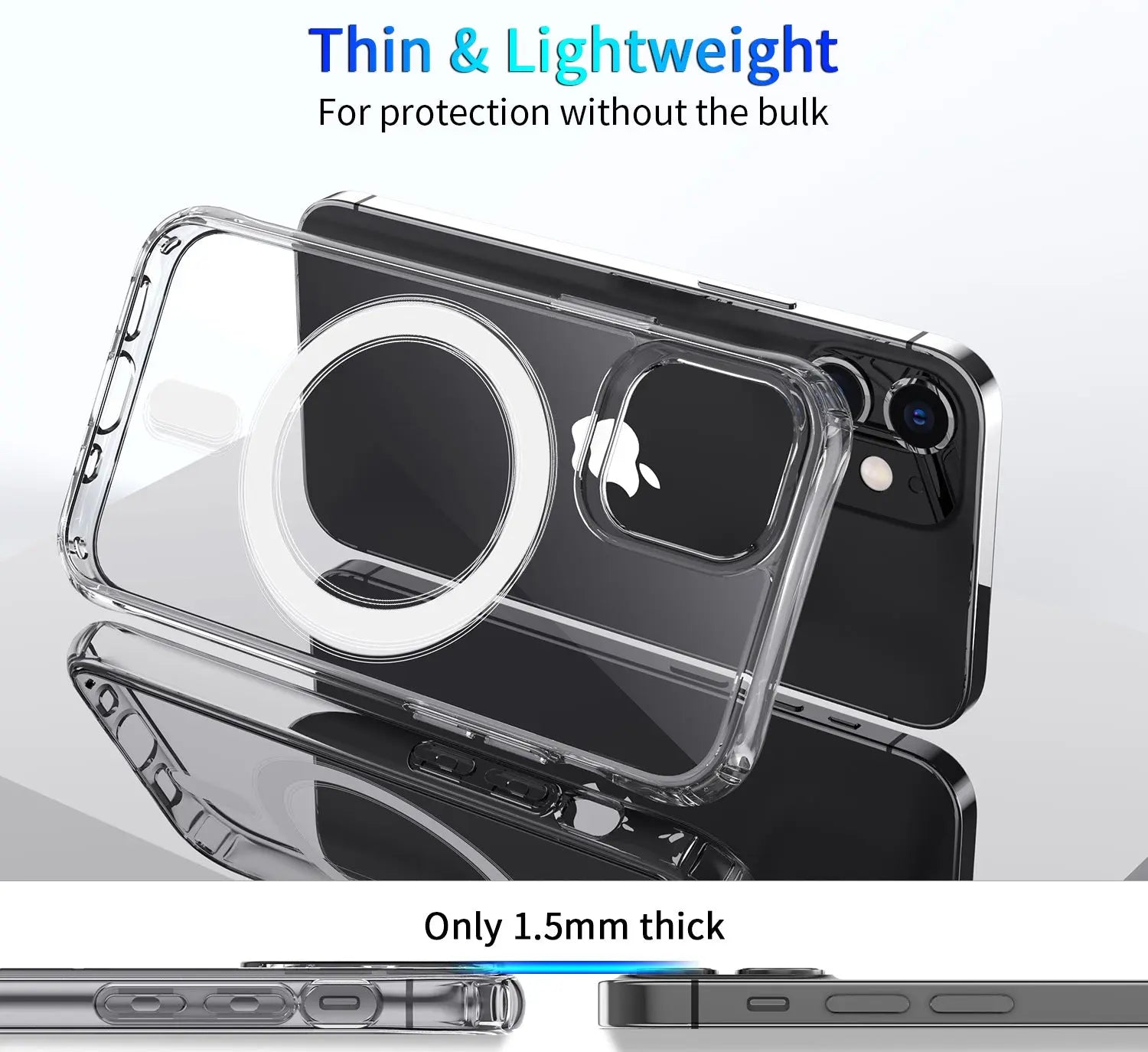 Magsafe Compatible Clear Case For iPhone X XR XS 11 12 13 14 Series - mobgr
