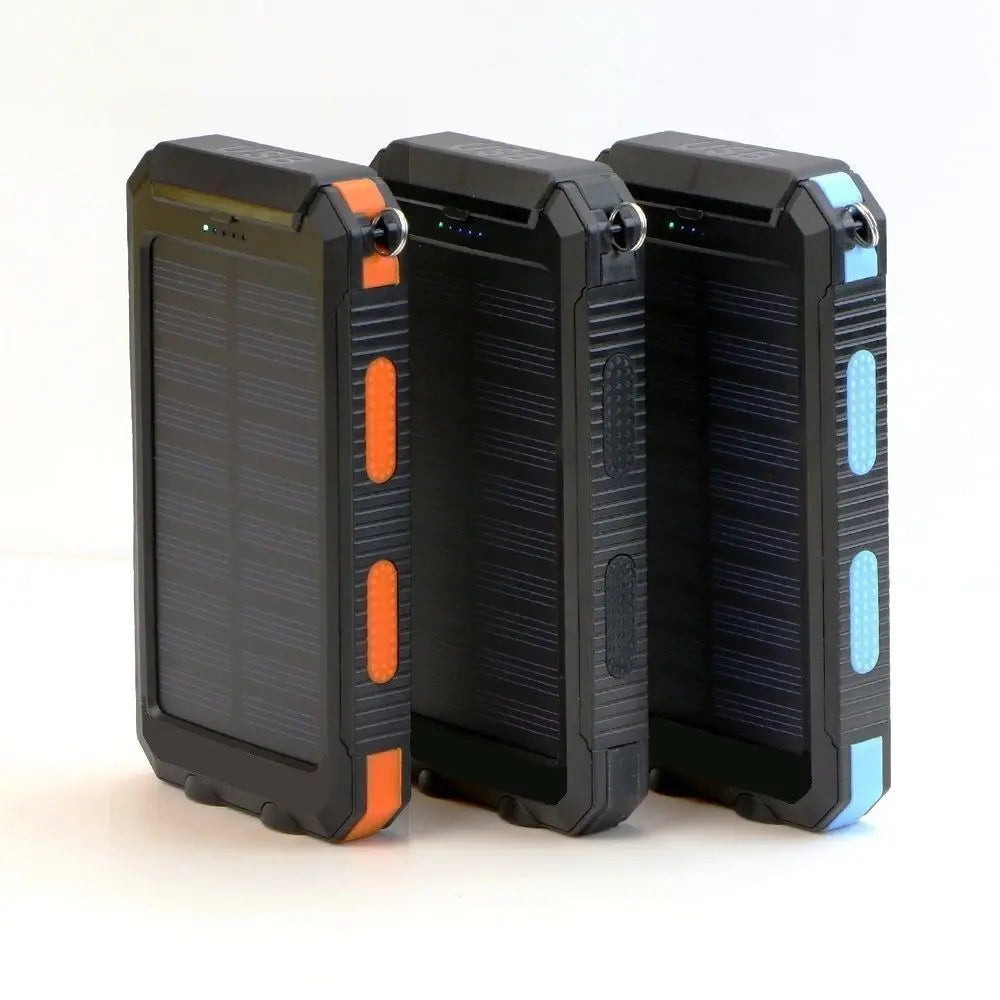 Waterproof 50000mAh Solar Power Bank with Dual USB Ports and Flash Light
