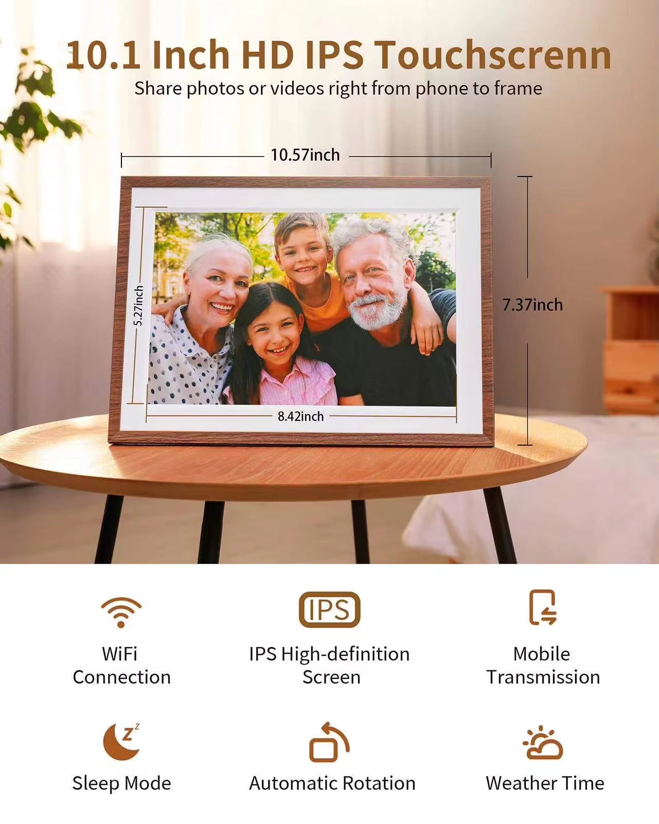 MobGr InstaShare 10.1” WiFi Digital Frame mobgr