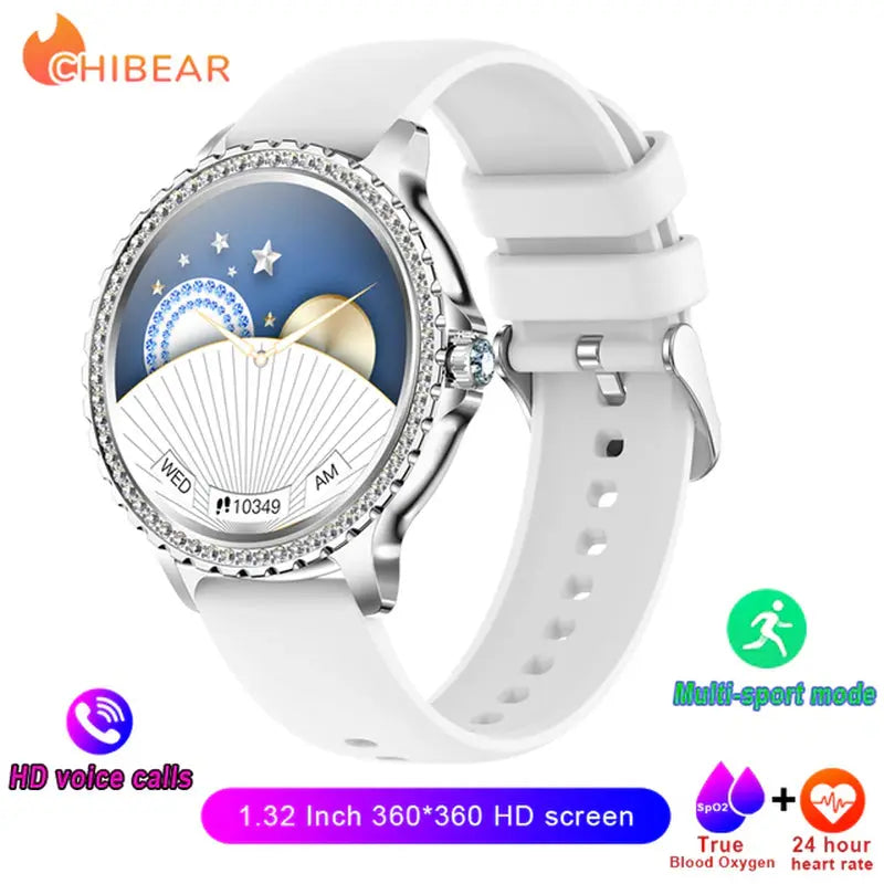 Elegance Series AMOLED Screen Smartwatch: Heart Rate, Blood Oxygen Monitoring - Fashion Ladies Bracelet - Bluetooth Call Smartwatch for Android & iOS mobgr