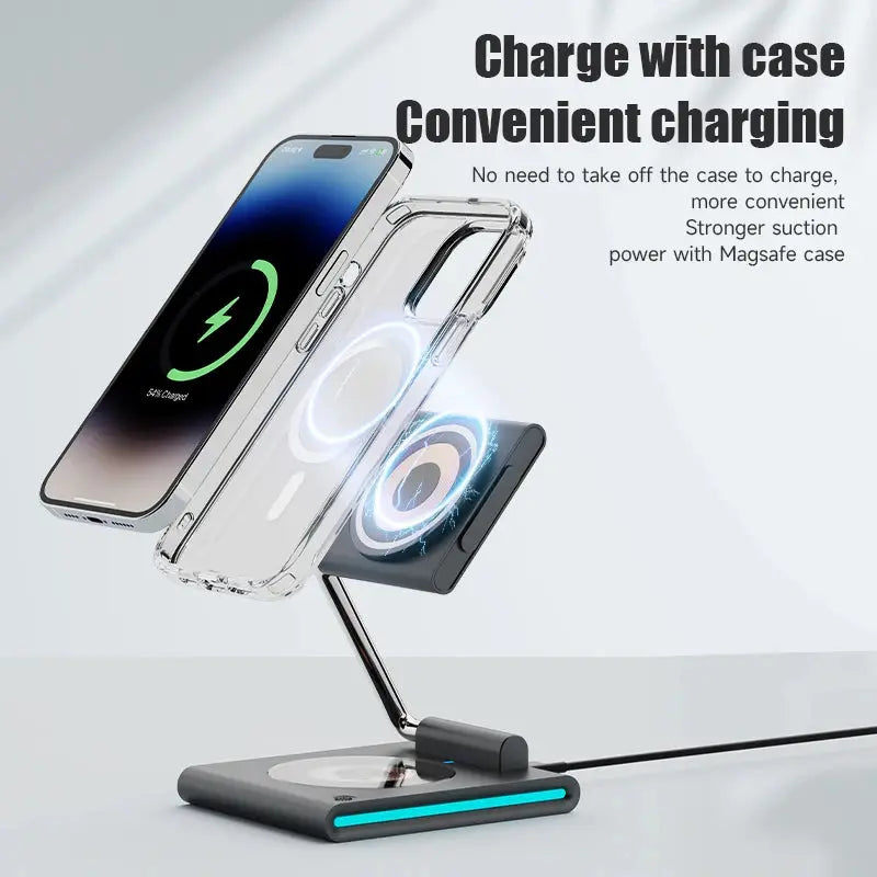 Foldable RGB Wireless Charging Station mobgr