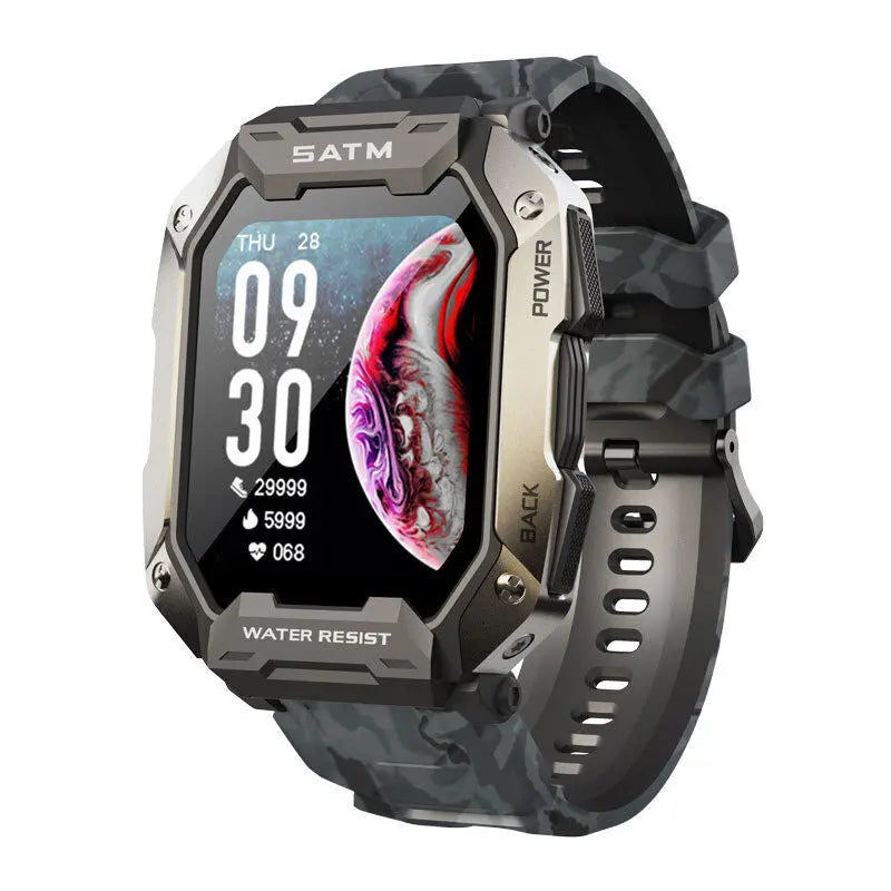 Military Smart Watch | Fitness Tracker, Heart Rate Monitor, Waterproof Sports Watch