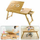 Bamboo Laptop Desk - Adjustable, Portable, and Comfortable for Use in Bed, Sofa, or Lap