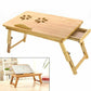 Bamboo Laptop Desk - Adjustable, Portable, and Comfortable for Use in Bed, Sofa, or Lap