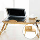 Bamboo Laptop Desk - Adjustable, Portable, and Comfortable for Use in Bed, Sofa, or Lap