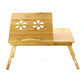 Bamboo Laptop Desk - Adjustable, Portable, and Comfortable for Use in Bed, Sofa, or Lap