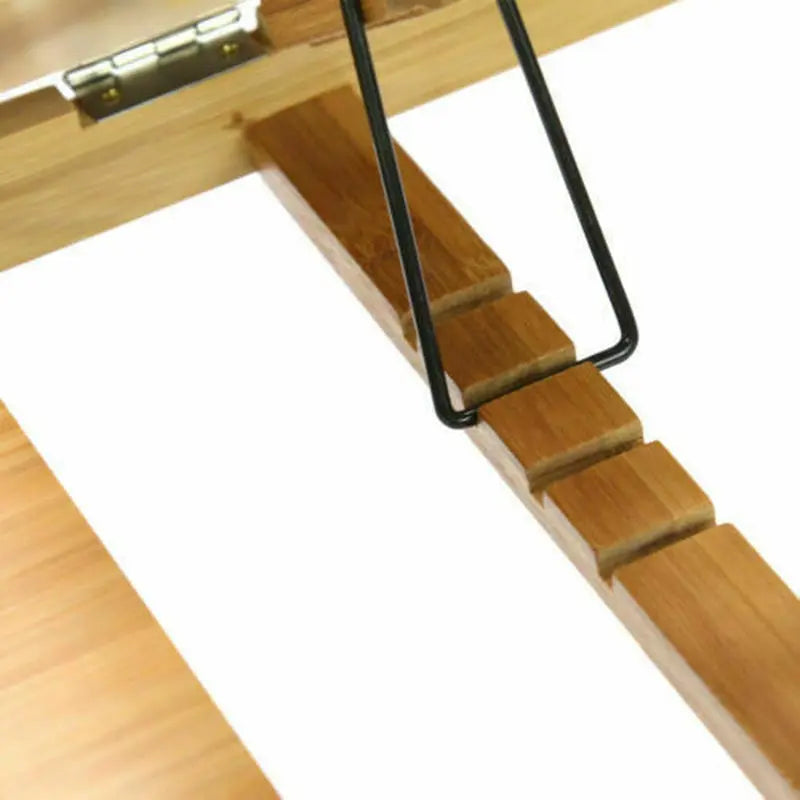 Bamboo Laptop Desk - Adjustable, Portable, and Comfortable for Use in Bed, Sofa, or Lap