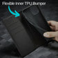 Carbon Fibre Flip Leather Wallet Case Cover For iPhone13 12 Pro Max Mini - mobgr