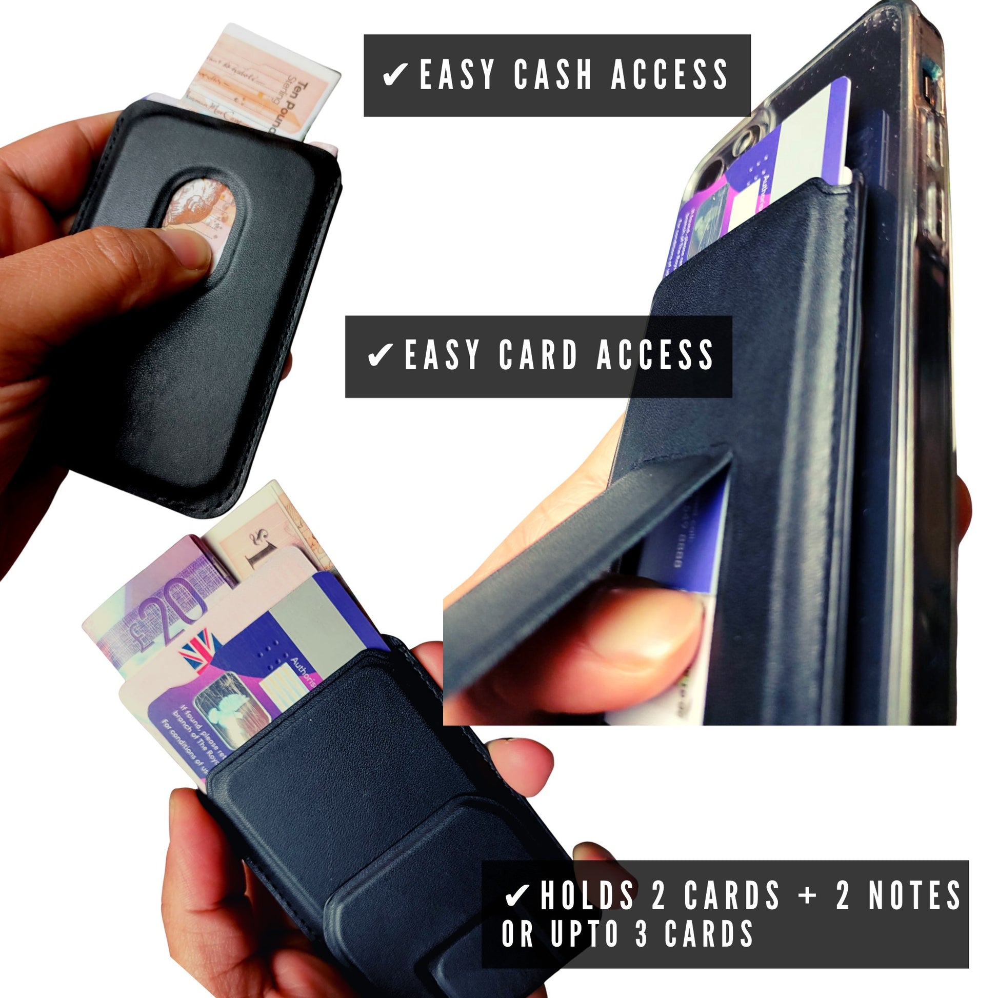 Magsafe Magnetic Wallet- Stretchy-Upto 8 Card