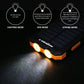 Waterproof 50000mAh Solar Power Bank with Dual USB Ports and Flash Light