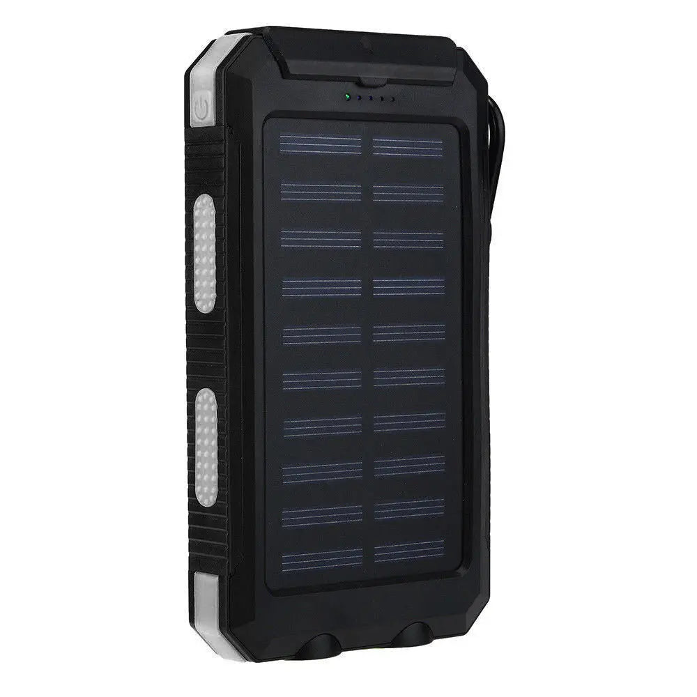 Waterproof 50000mAh Solar Power Bank with Dual USB Ports and Flash Light